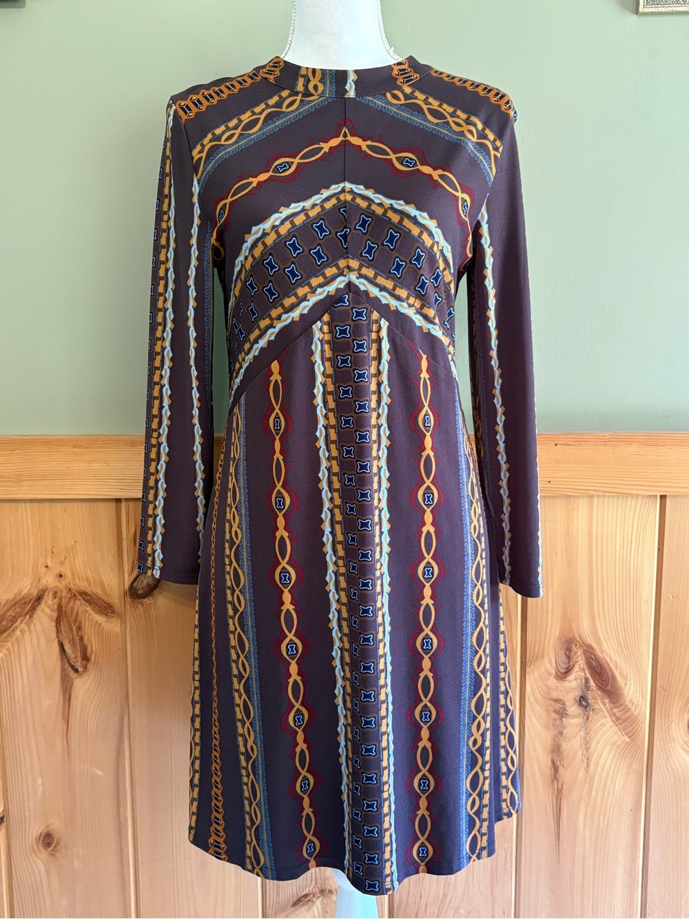 Free People Vintage Inspired Stella Printed Mini Dress size Medium.
